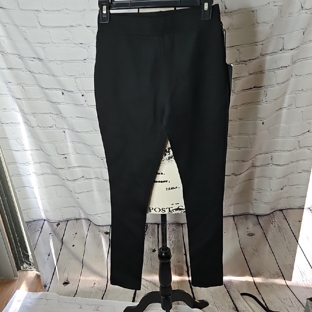 New Mix Cotton Blend Black Leggings NWT Size Small